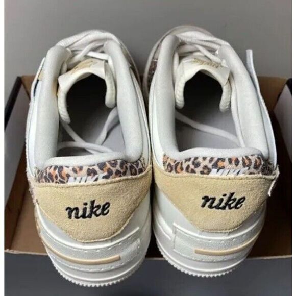 Nike CI0919-120 Air Force 1 Shadow Women's Size 11.5 Casual Shoe White Leopard - Picture 3 of 5